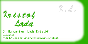 kristof lada business card